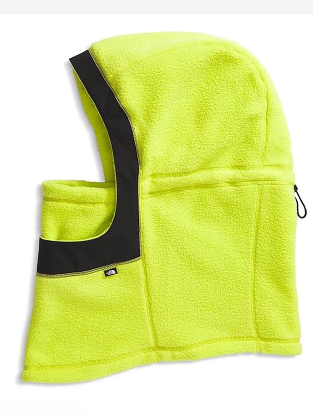 The North Face Kids Neon Yellow Fleece Hooded Neck Gaiter with Black Trim